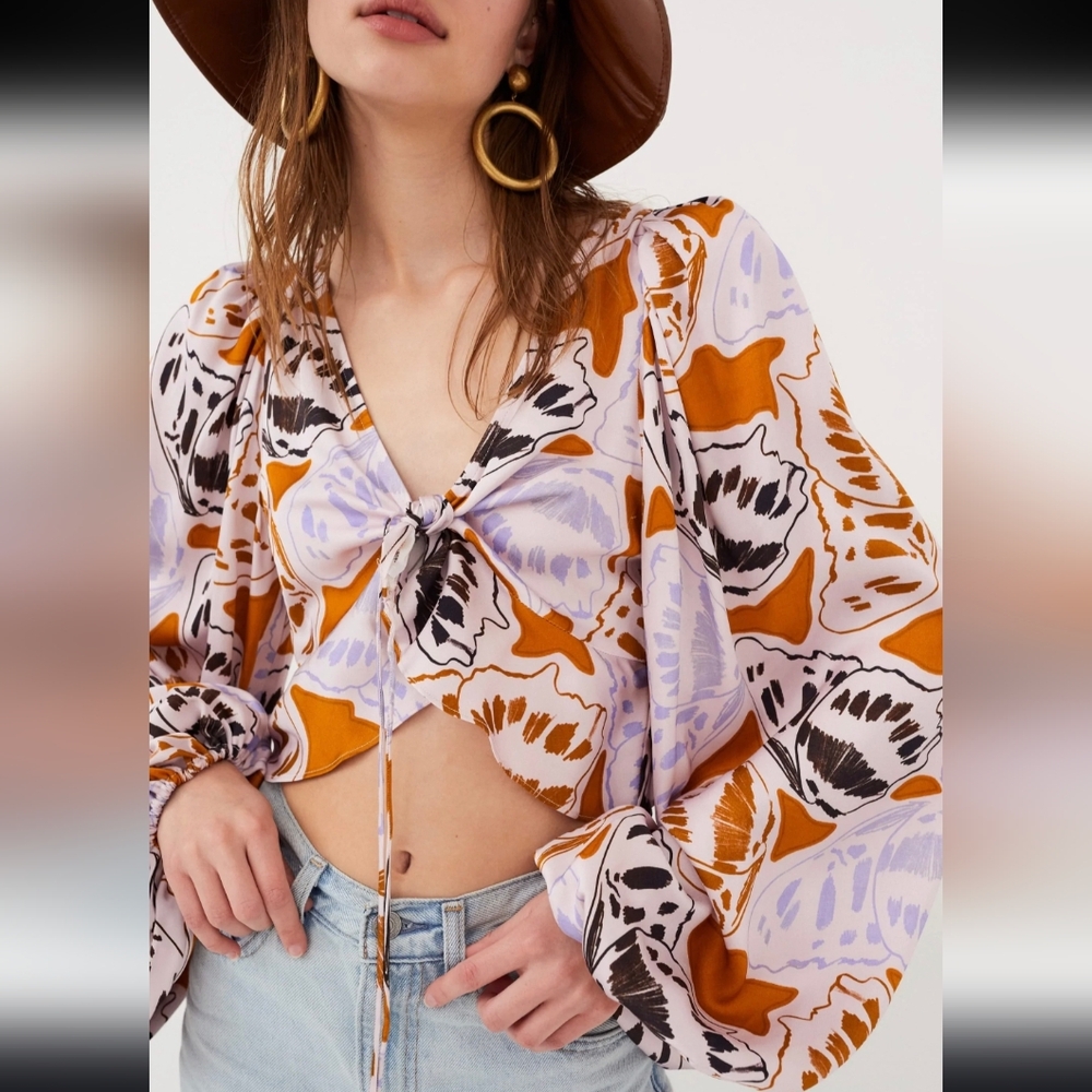 For Love and Lemons Esmeralda Crop Top S